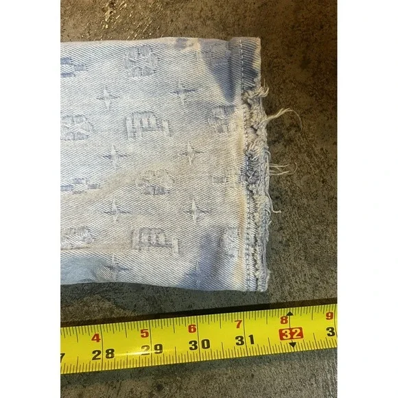 Purple Brand Jacquard monogram Denim Slim Fit Low Rise Jeans 31 POO1 - Picture 10 of 16